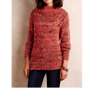 Moth by Anthropologie cowl neck chuncky knit wool/alpaca sweater women's S boho